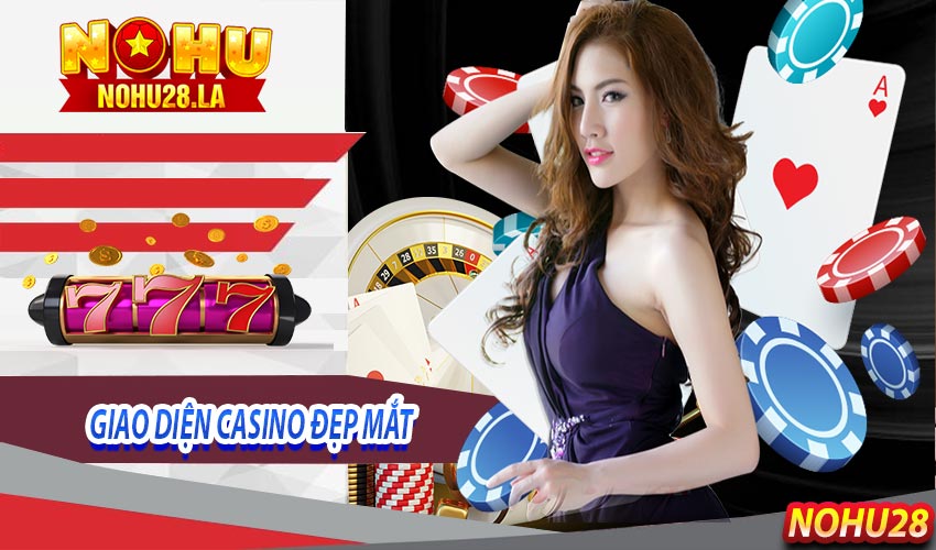 Sảnh casino Nohu28 có giao diện đẹp mắt 